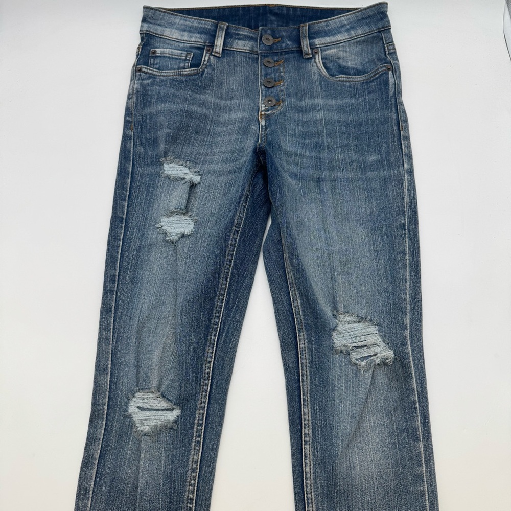 Jeanologie Distressed Button Fly Jeans Women’s Size 6 (US)